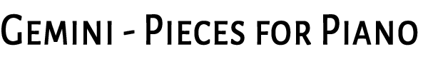 Gemini Pieces for Piano